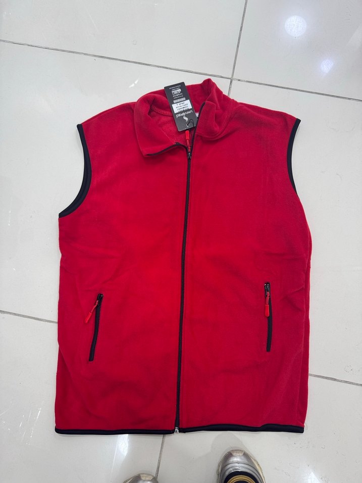 Kırmızı Fermuarlı Kadın Polar Spor Yelek - Görsel 2