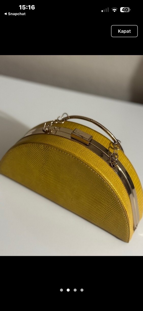 Derimod Sarı Yılan Derisi Desenli Kadın Çanta - Görsel 2