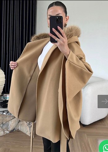 Kürklü panço - Görsel 4