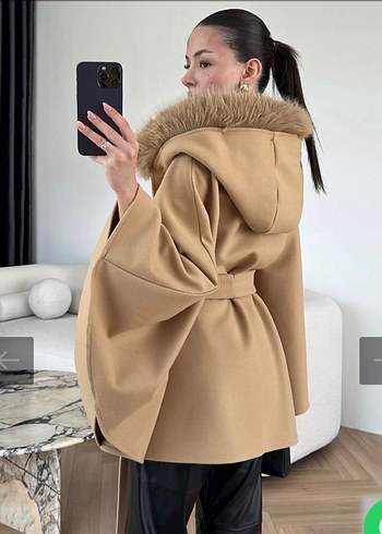 Kürklü panço - Görsel 2