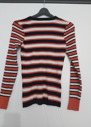 ADL Çizgili İnce Triko Kadın Kazak - Görsel 2