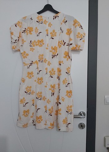 ADL Sarı Çiçekli Elbise - Görsel 3