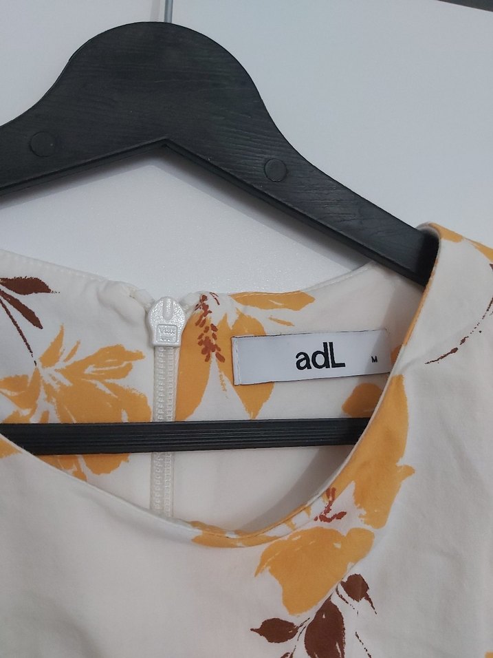 ADL Sarı Çiçekli Elbise - Görsel 2