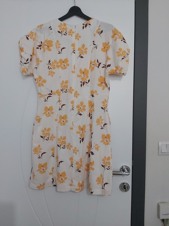 ADL Sarı Çiçekli Elbise - Görsel 3