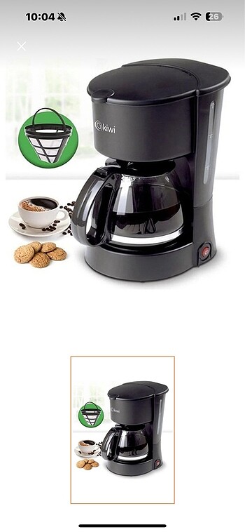 Kiwi filtre kahve makinası