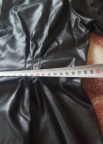 Siyah deri elbise - Görsel 5