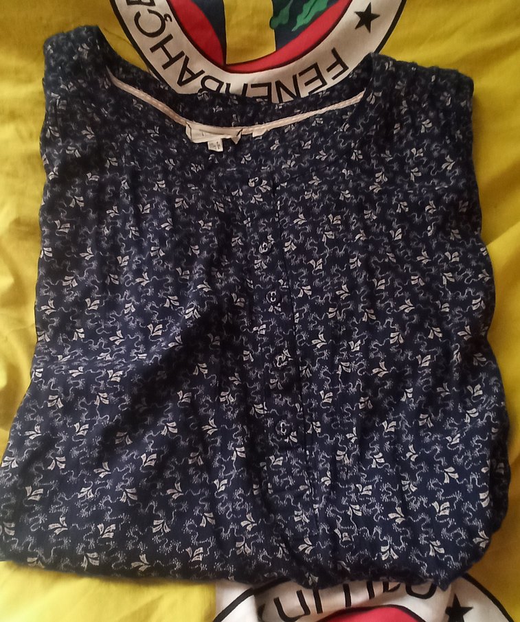 Bohem Stil Mavi Hamile Tunik - Görsel 4