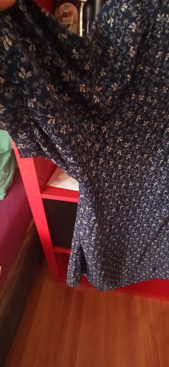 Bohem Stil Mavi Hamile Tunik - Görsel 3