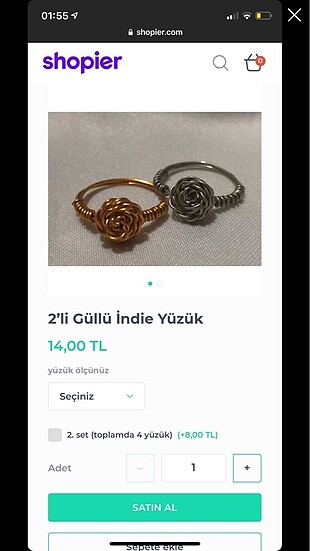  Beden çeşitli Renk indie yüzük