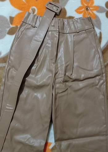 Deri Kemerli Kadın Pantolon - Görsel 2