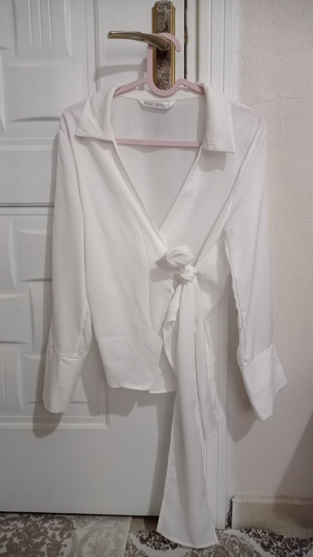 bağlamalı bluz - Görsel 3