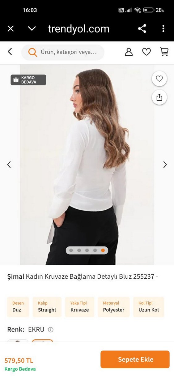 bağlamalı bluz - Görsel 2