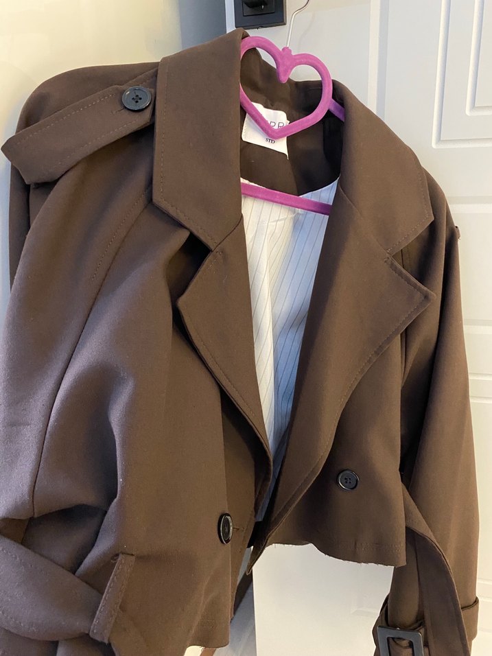 Düğmeli Kahverengi Midi Trençkot - Görsel 2