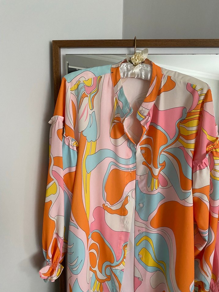 Bohem Çok Renkli Salaş  Bluz - Görsel 2