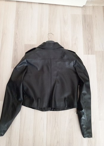 l Beden siyah Renk Siyah Kadın Deri Biker Ceket