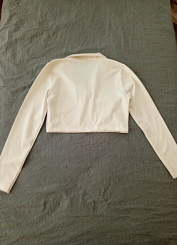 l Beden beyaz Renk #crop bluz 