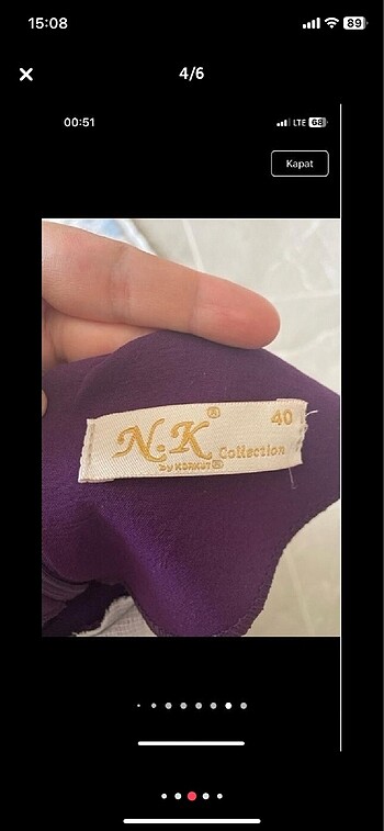 40 Beden mor Renk Abiye elbise