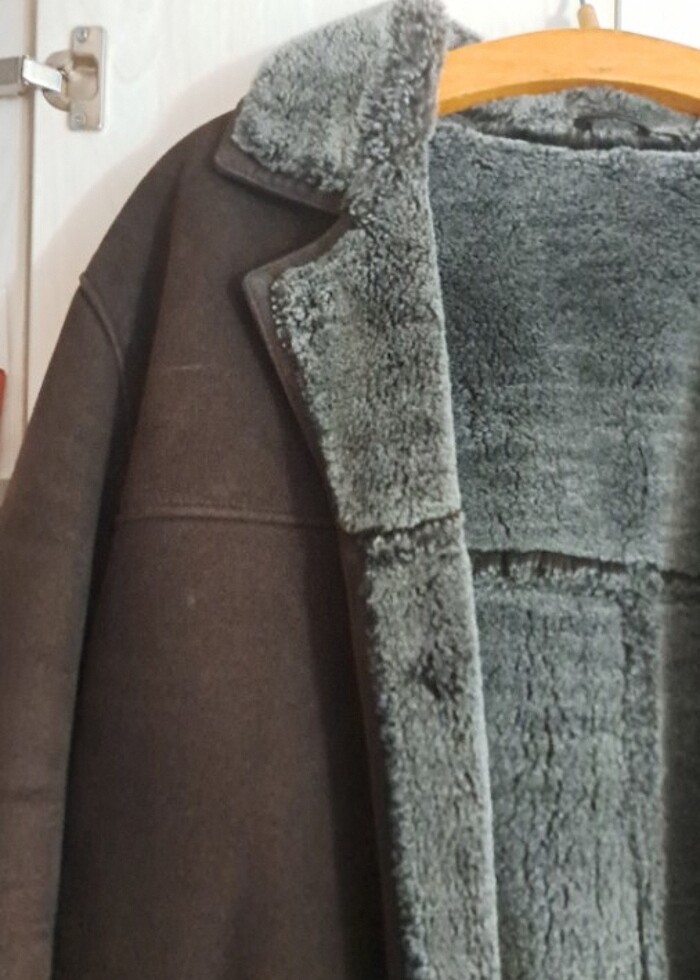 Süet kürklü kaban - Görsel 2