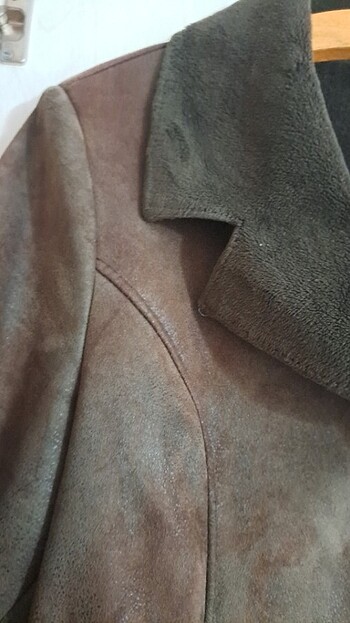 Süet kadın kaban - Görsel 3