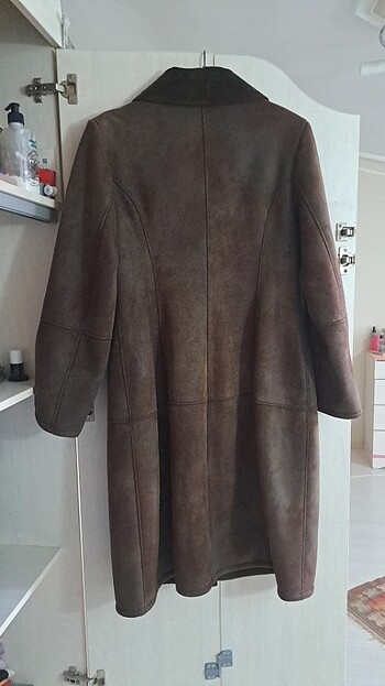 Süet kadın kaban - Görsel 5