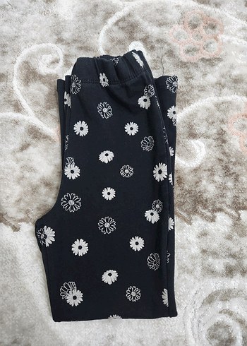 Düğmeli Siyah Çiçekli Salaş Kadın Pantolon - Görsel 2