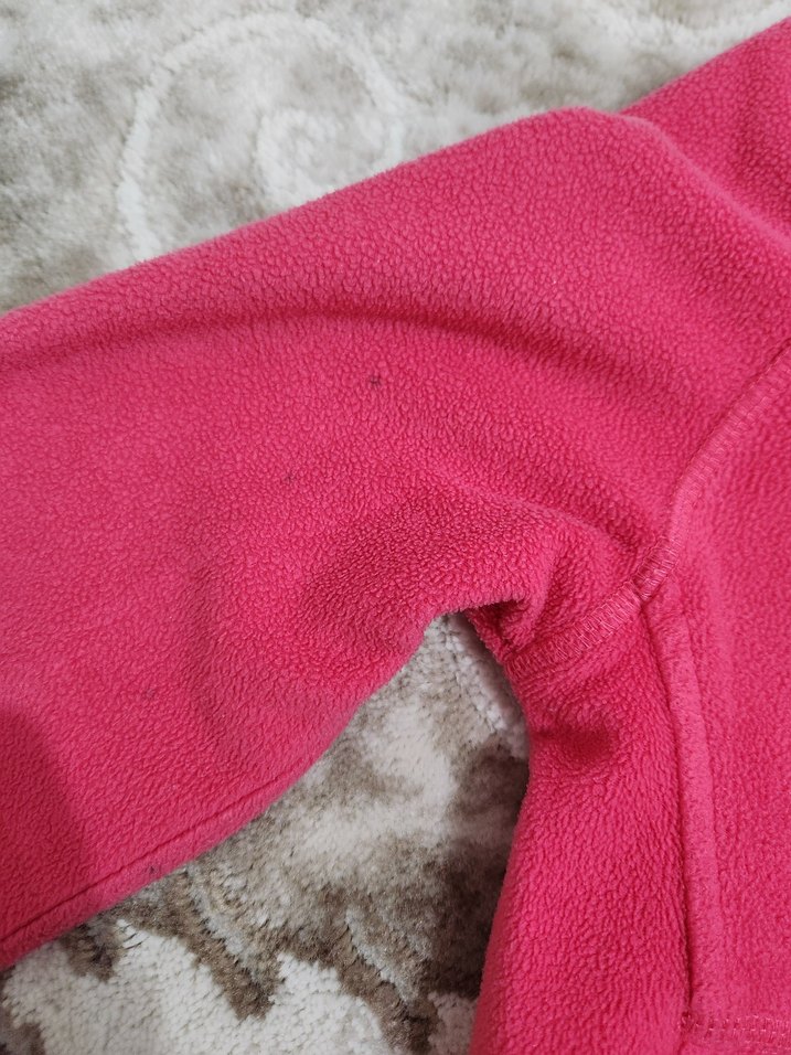 Pembe Fermuarlı Kadın Polar Ceket - Görsel 3