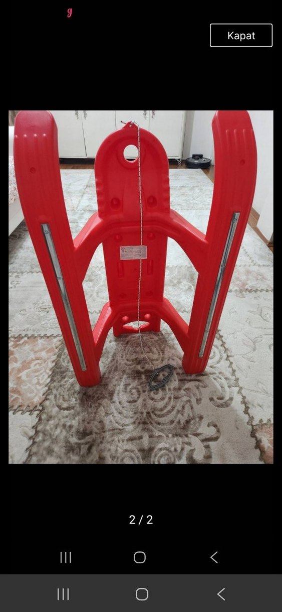 Kırmızı Renkli kızak - Görsel 2