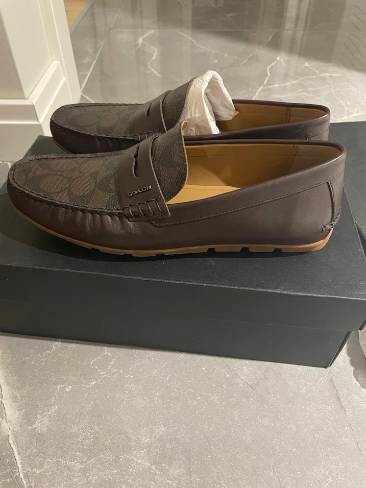 Coach Kahverengi Deri Tokalı Erkek Loafer Ayakkabı - Görsel 2