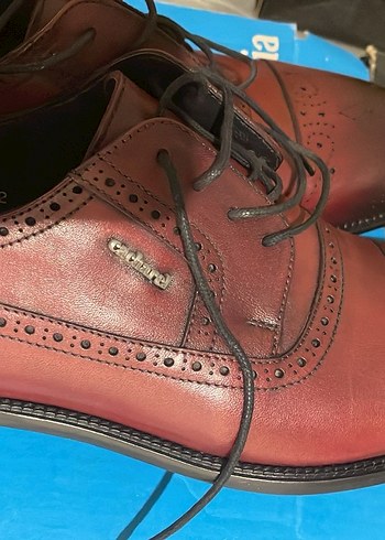 Cacharel Bordo Deri Klasik Erkek Ayakkabı - Görsel 3