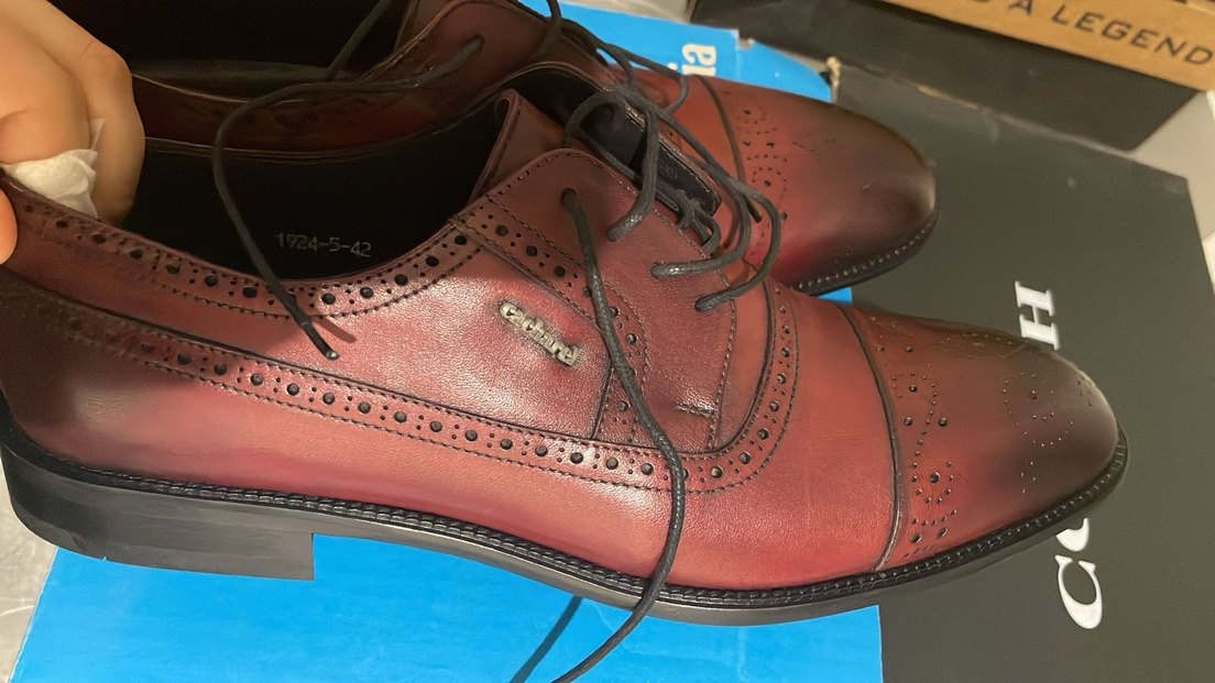 Cacharel Bordo Deri Klasik Erkek Ayakkabı - Görsel 3