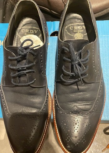 C.R.D.V Erkek Deri Vintage Lacivert Ayakkabı - Görsel 2