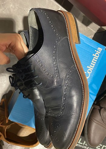 C.R.D.V Erkek Deri Vintage Lacivert Ayakkabı - Görsel 3