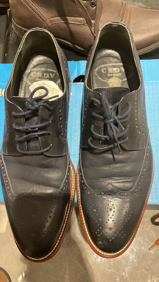 C.R.D.V Erkek Deri Vintage Lacivert Ayakkabı - Görsel 2