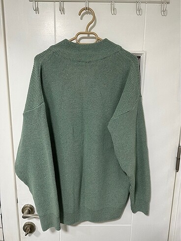 m Beden Açık yeşil hakiye yakın fermuarlı sweatshirt