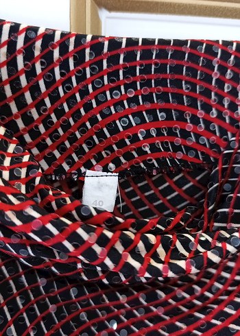 40 Beden Bordo Yılan Desenli Uzun Kollu Drapeli Bluz