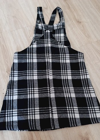 Gri Kareli salopet - Görsel 4