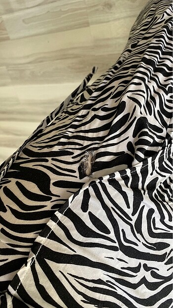 s Beden siyah Renk H&M zebra desenli uzun elbise