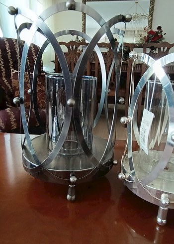 Zara Home Çok şık Metal Mumluk Seti