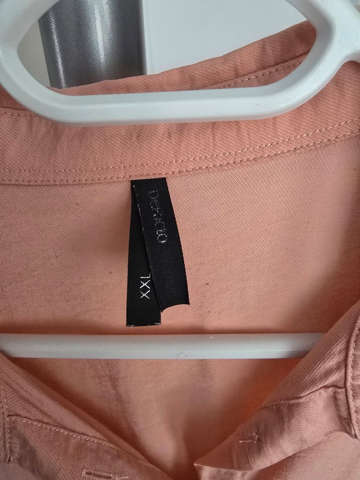 Pembe Uzun Kollu Düğmeli  Gömlek Tunik - Görsel 3