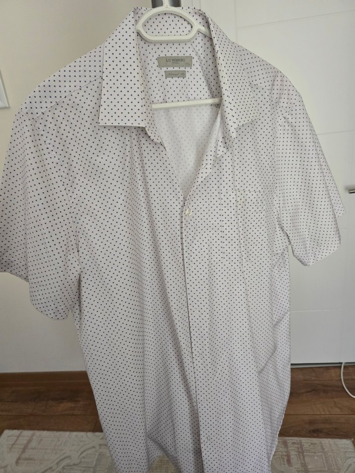 Erkek Gri Noktalı Kısa Kollu Gömlek - Görsel 2