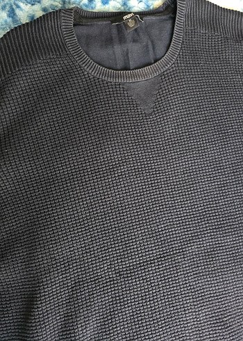 Erkek Gri Triko Uzun Kollu Bisiklet Yaka Kazak - Görsel 2