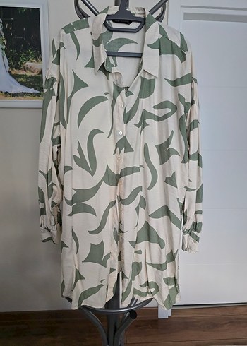 Uzun Kollu Bol Kesim Kadın Tunik Tesettür - Görsel 2