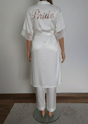 Bride Sabahlık Takım Pijama ve Sabahlık Saten - Görsel 8