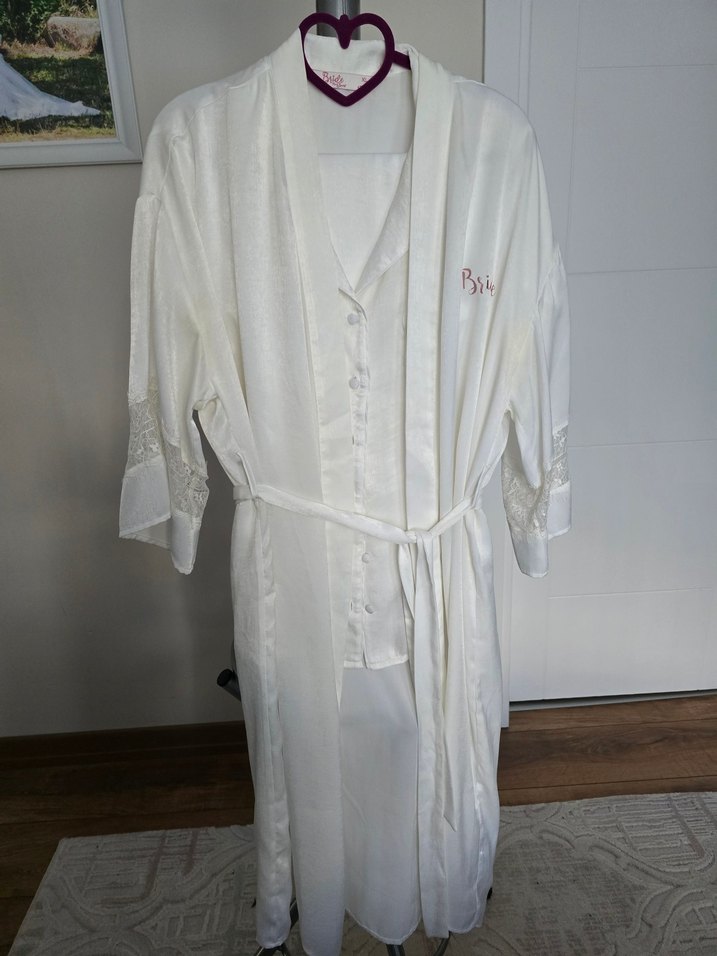 Bride Sabahlık Takım Pijama ve Sabahlık Saten - Görsel 2