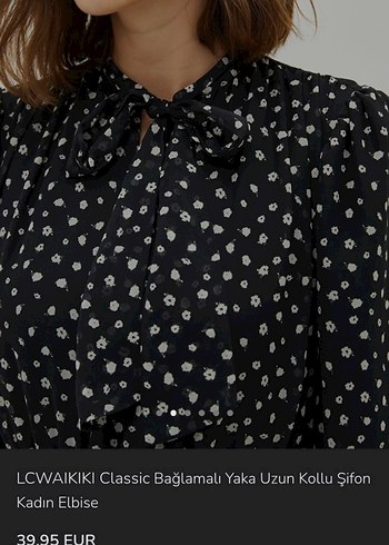 LC Waikiki Siyah Puantiyeli Uzun Kollu Elbise - Görsel 7