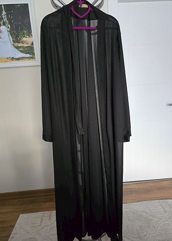 Kuşaklı Haki Kimono Büyük Beden - Görsel 3