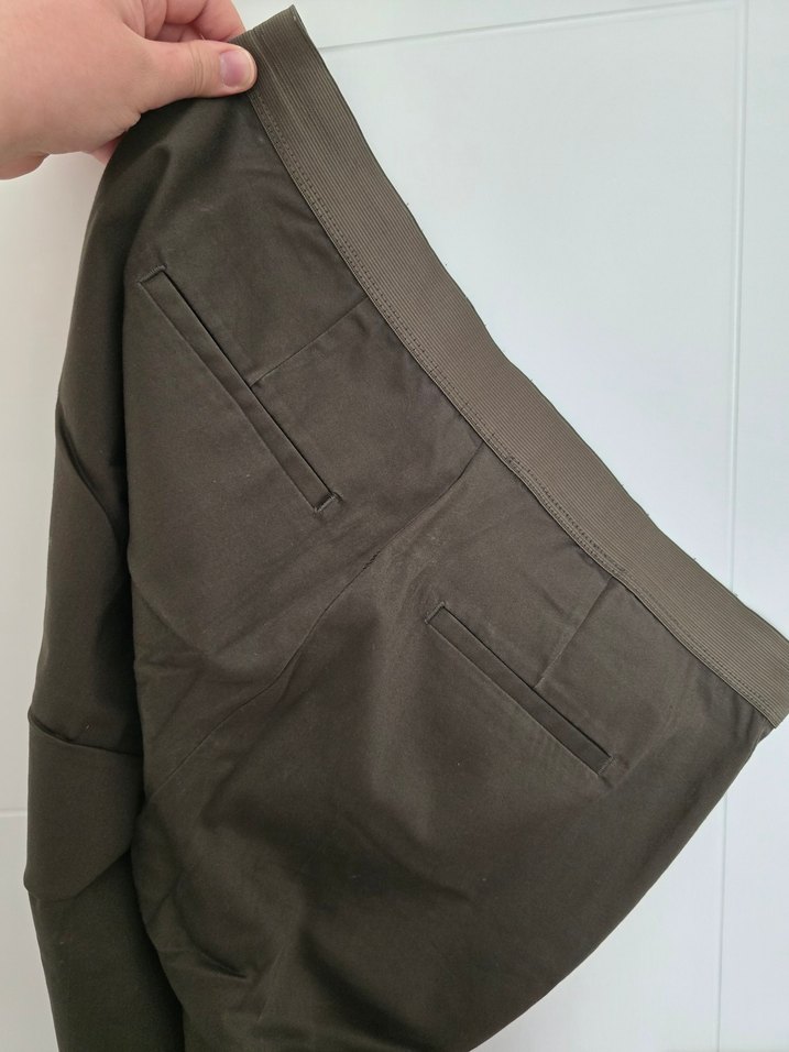 Kadın Haki Kumaş Pantolon - Görsel 4