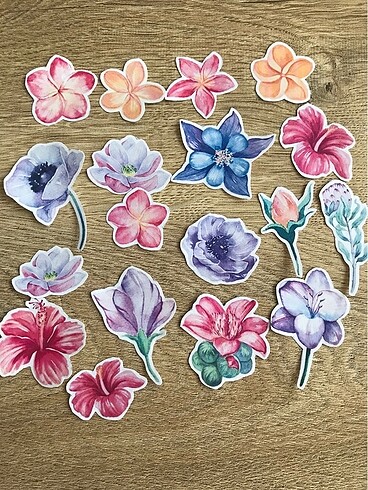 Çiçekler Sticker Seti
