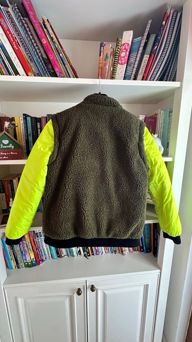 Erkek Çocuk Haki Yeşil Fermuarlı Ceket - Görsel 3