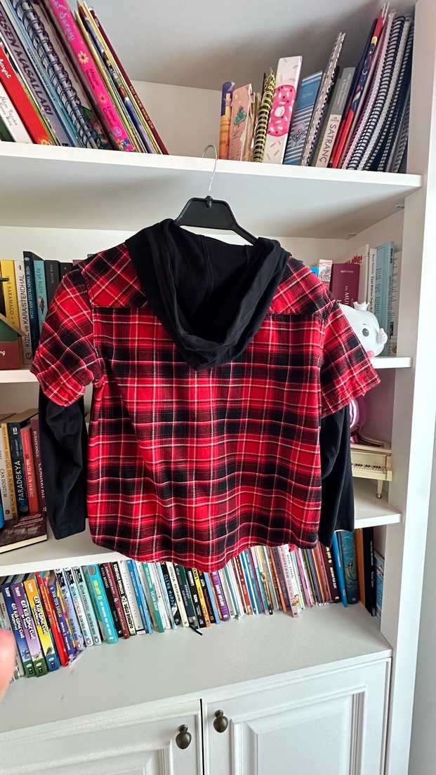 Kırmızı Ekose Düğmeli Erkek Çocuk Gömlek - Görsel 2